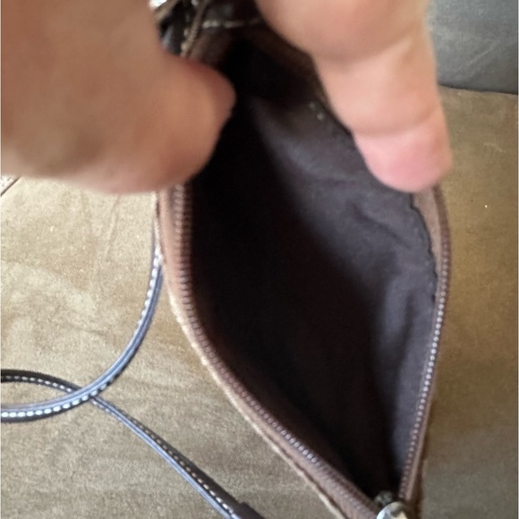 Coach Signature Brown Zipper Wristlet - Picture 8 of 8